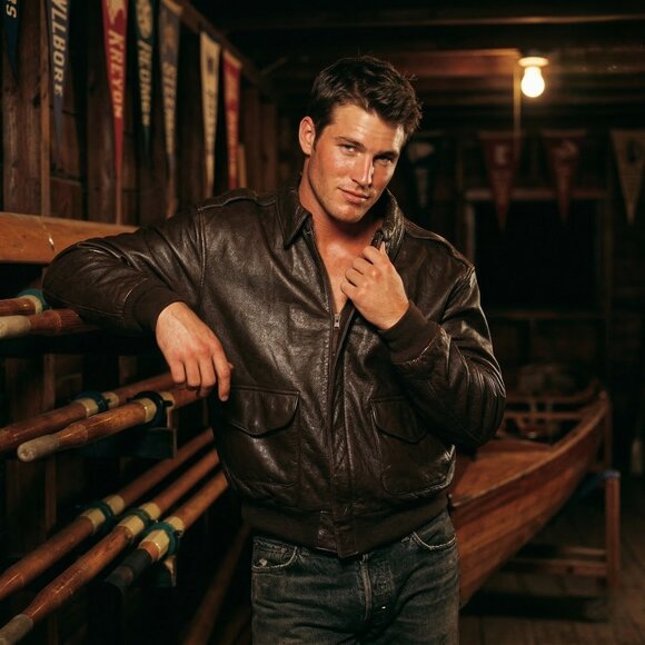 Coopers Other - Cooper Men Large Type A-2 Flight Jacket Brown Leather US Air Force Archival Rare